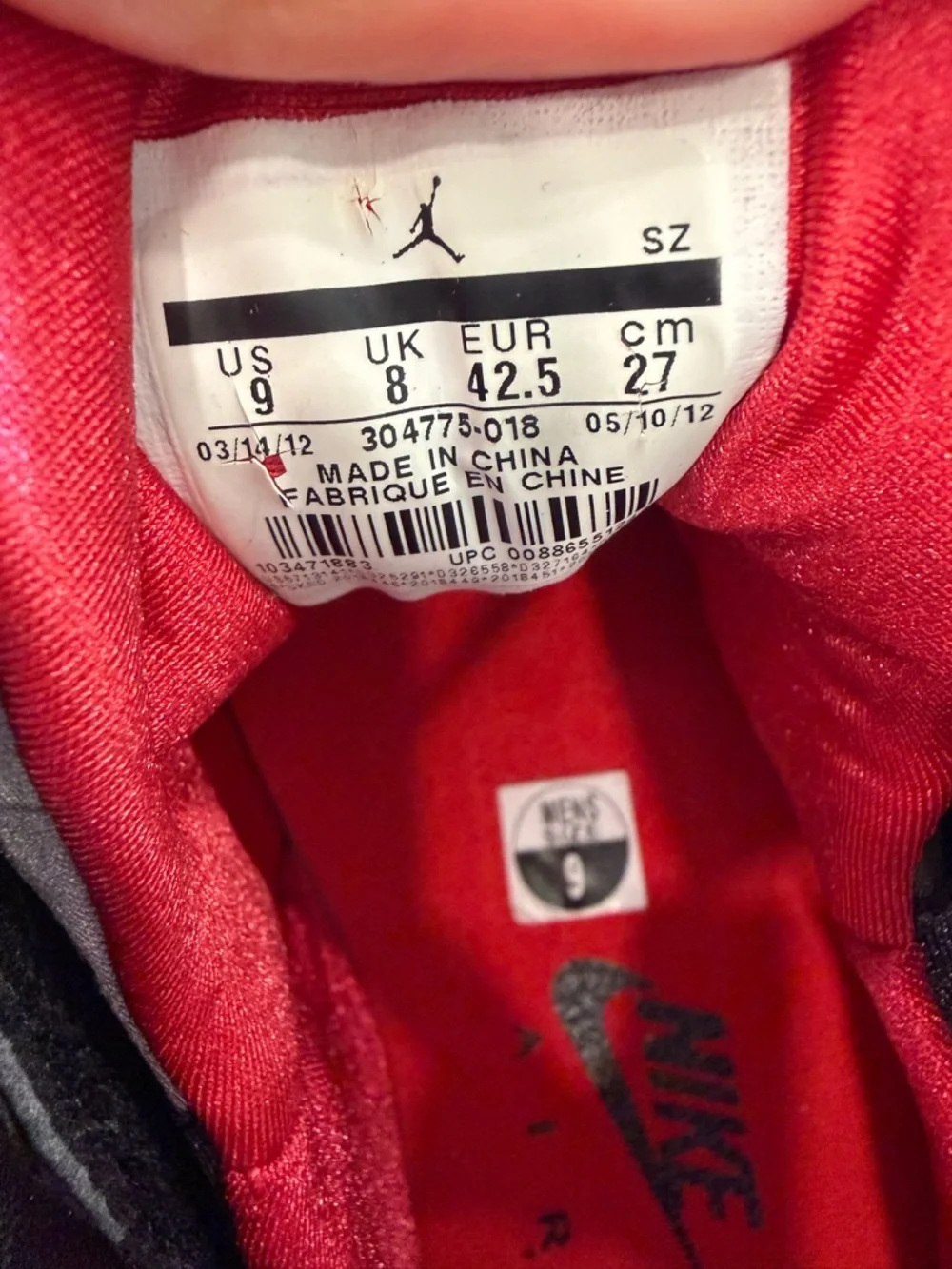 2012 Air Jordan 7 Retro ‘Raptor’ men’s size 9